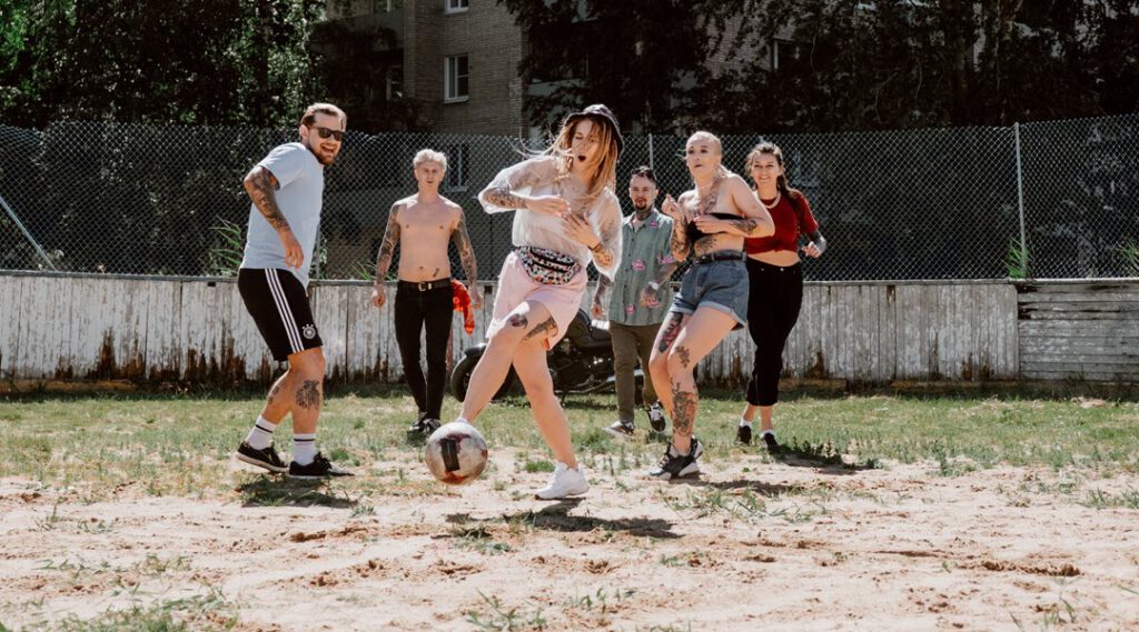 Soccer on the sandlot